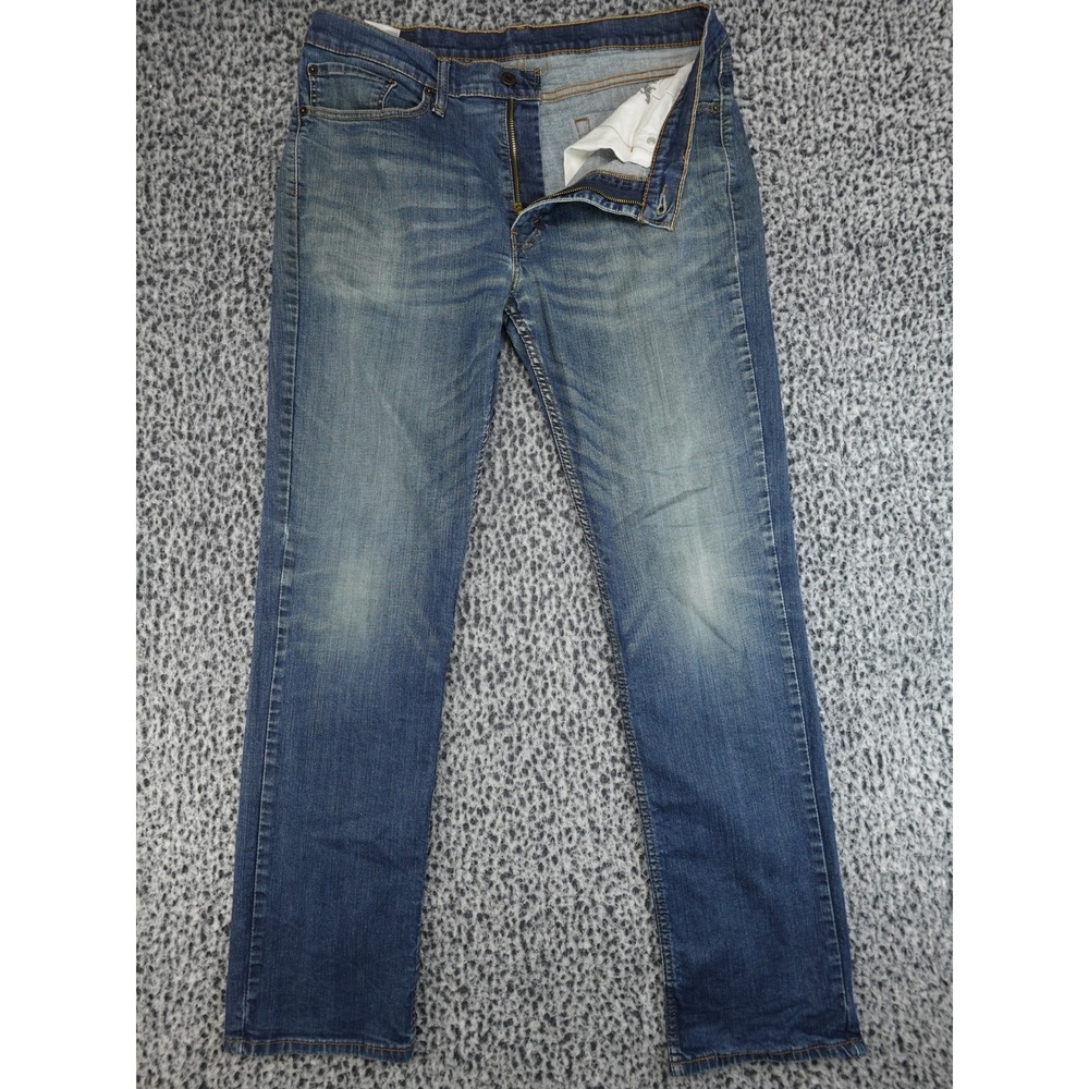 Levi's 514 Straight Fit Jeans Mens W36 L34 Blue Good Stretch Medium Wash Denim‎